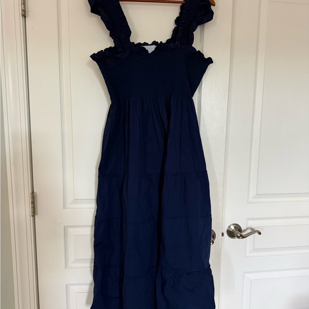 XXL Hill House Home the Ellie Nap Dress in Navy Cotton - Picture 6 of 6